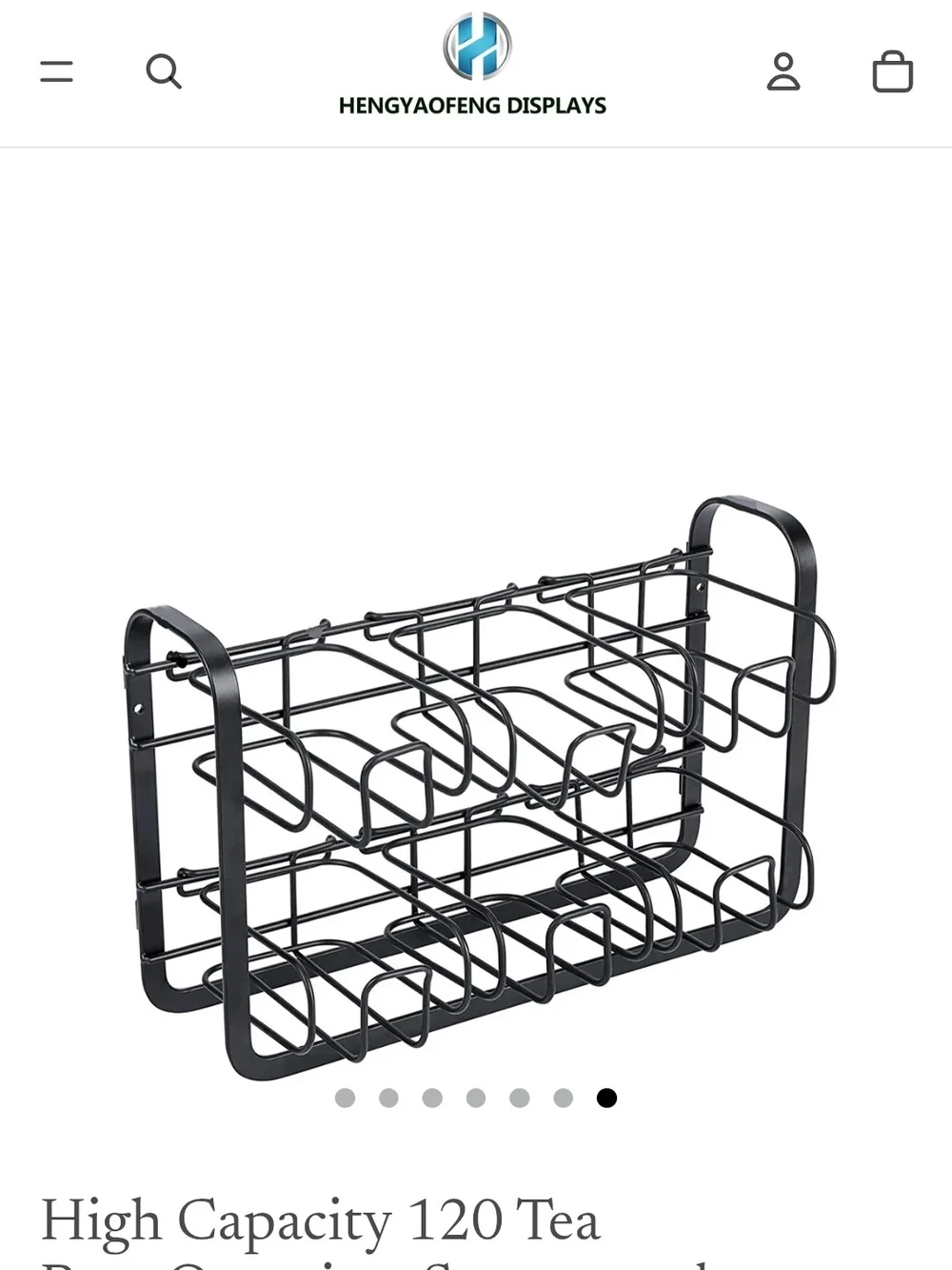 HENGYAOFENG Black Tea Bag Organizer Stand - Holds Multiple Bags.